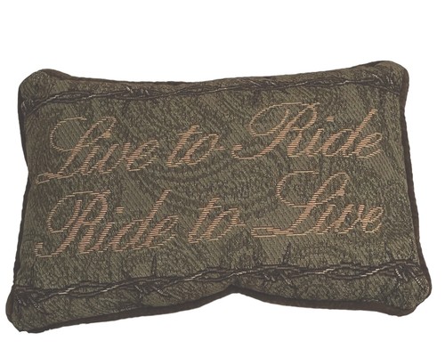 Live To Ride Throw Pillow Horse Lover Gift Tapestry Equestrian Western Star