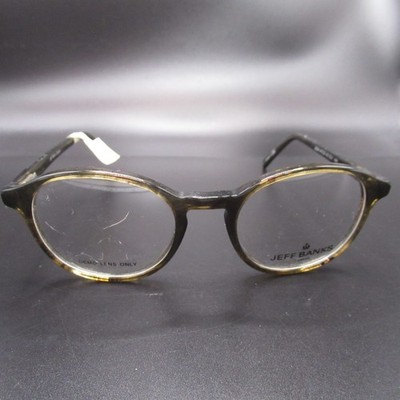 Jeff Banks Eyeglass Frames London JB044 Olive Tortoise Round 