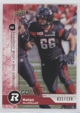 2018 Upper Deck CFL Red 21/150 Nolan MacMillan #160 h8y