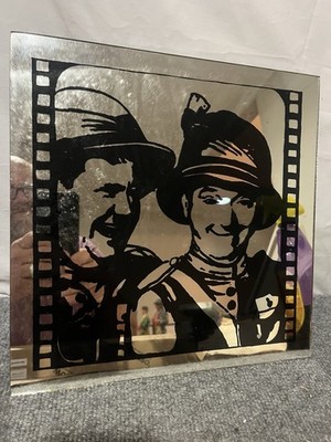 Vintage Laurel And Hardy Mirrored 12 By 12 Art Tile