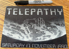 TELEPATHY. A5 RAVE FLYER. 17/11/90. MARSHGATE LANE, E LONDON. LOOK !!!!!!