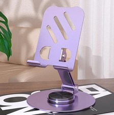 Adjustable Phone Tablet Stand for Desk 360  Rotate Metal Phone Holder
