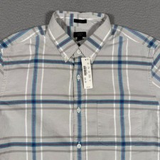 J Crew Shirt Mens Medium Plaid Oxford Slim Fit Button Down Cotton Preppy NWT