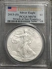 2013 (S) American Silver Eagle 1 oz .999 - PCGS MS70 First Strike