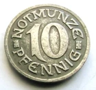 (287) RARE NOTGELD  COIN  10 PFENNIG - 1920 - CITY  OF AACHEN