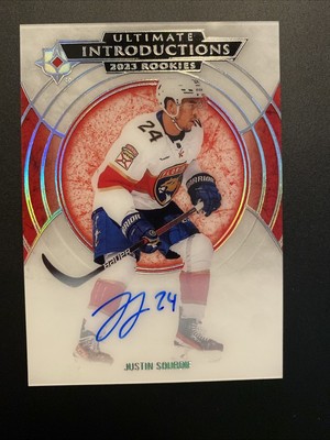 Justin Sourdif 2023-24 Upper Deck Ultimate Introductions On Card Auto RC #UI-23