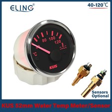 Universal 52mm Water Temp Gauge 12V 24V for Auto Boat or Sensor M10 M14 M16 M18