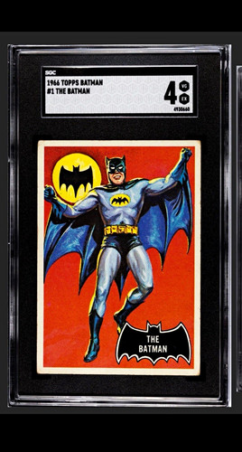 1966 Topps Batman Black Bat #1 The Batman — SGC (grade unconfirmed)
