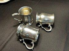 Vintage Stieff Pewter Colonial CW Beer Pint Mug Tankard Stein Georgian No Mono