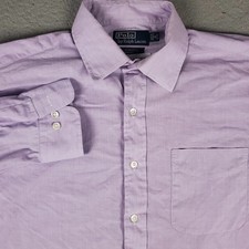 Ralph Lauren Shirt Mens Size 16 Purple Dress Button Up Long Sleeve