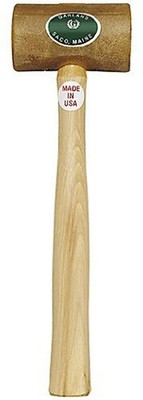 4oz.GARLAND RAWHIDE MALLET HAMMER #1 SIZE 1-1/4'' FACE x 2-1/2'' Wood Color