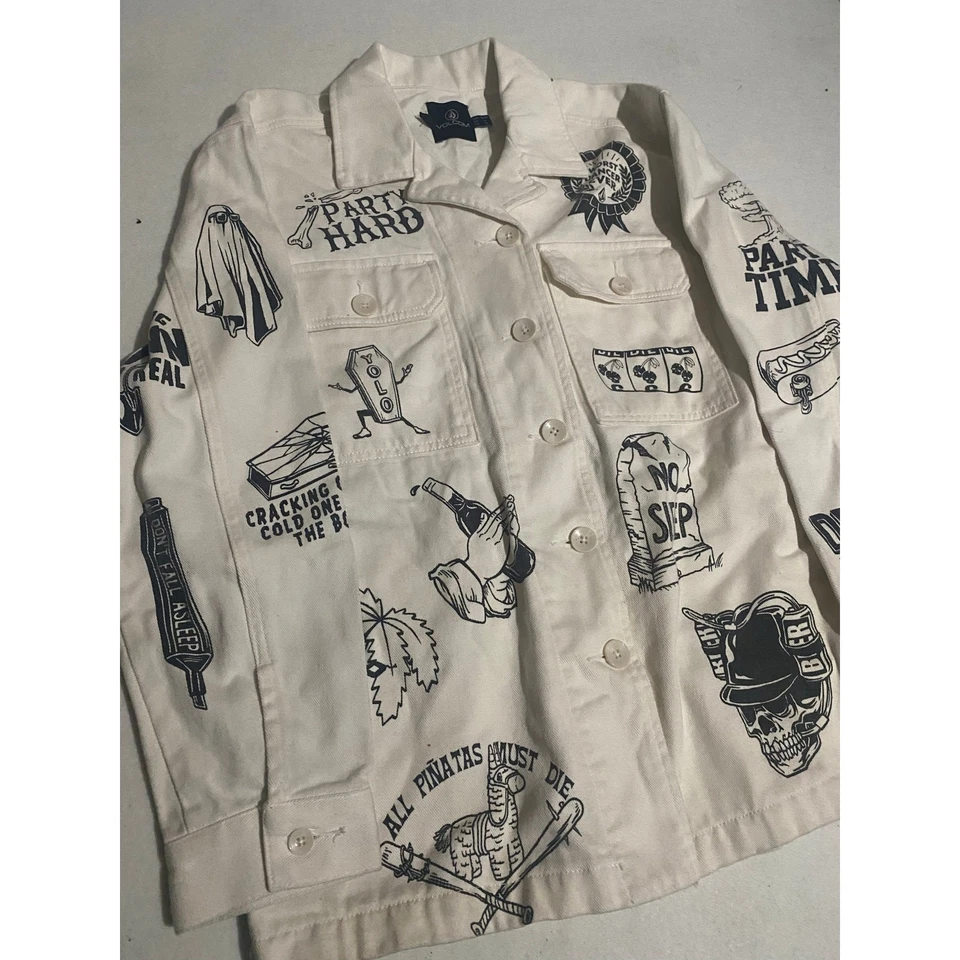Volcom Featured Artist Series Denim Button Up Jacket - Image 3 of 4