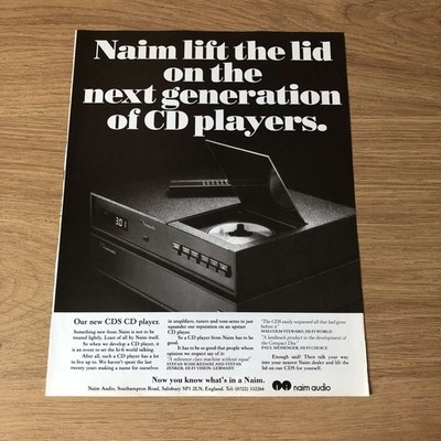 GRAM45 MAGAZINE ADVERT 11X8 NAIM AUDIO NEW CDS CD PLAYER