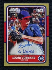 2025 Onyx Vintage Extended Gold Border Inscribed 3/10 Jacob Lombard Auto 0j81