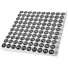  50 Sheets Marking Number Stickers Consecutive Numbered for Classroom