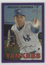 2016 Topps Heritage High Number Chrome Purple Refractor Aroldis Chapman 5x5