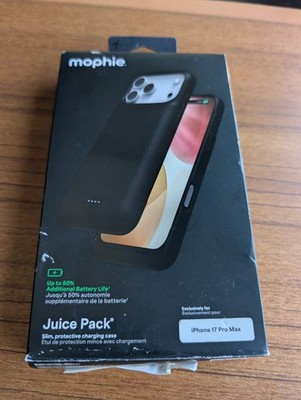 mophie Juice Pack Battery Case for Apple iPhone 17 Pro Max 6.9'' Black GENUINE