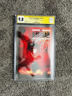 Batman Last Knight On Earth 1 Mexican Foil CGC 9.8 Signed By Scott Snyder & Greg