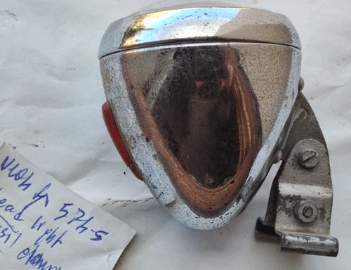 OLD HEAD LIGHT DANSI BRAND CHROMED BRASS FANALE BICI VINTAGE
