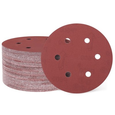100 Pcs 6 Inch Sanding Disc 6 Hole 600 Grit Hook and Loop Sandpaper