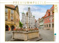 Calvendo Puzzle Market Fountain In Memmingen | 1000 Pieces, Finished Size 25.2 ×