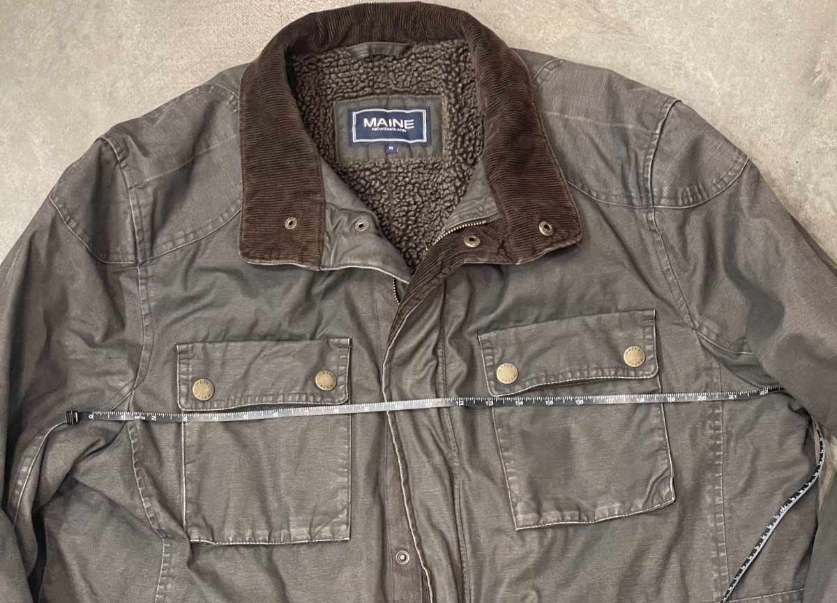 Maine New England Jacket Men XL Canvas Sherpa Lined Heavyweight Workwear Coat thumbnail 6