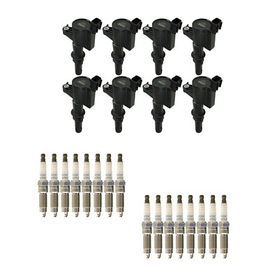 NGK 10 Ignition Coil 7 10 Platinum Spark Plugs Kit For F-250 F-350 SD 6.8 V10
