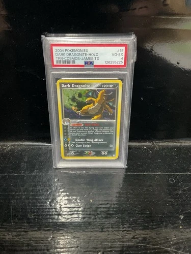 2004 Pokemon DARK DRAGONITE #15/109 EX Team Rocket Returns Rare Holo PSA 4