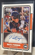 2025 Onyx Vintage Baseball Nate Furman On Card Auto San Francisco Giants 