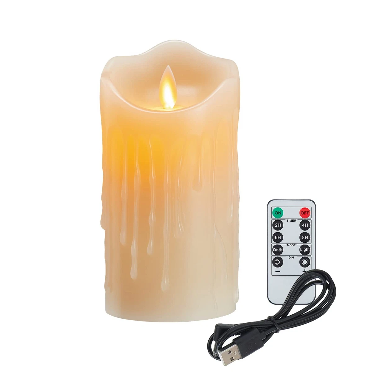 Yunsheng 12 Lumini LED Ricaricabili Con Base Carica, Telecomando E Timer - Candele Votive Senza Fiamma Bianche