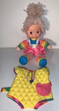 Vintage 1983 Rainbow Brite Plush Doll Tickled Pink Baby with Carrier Mattel