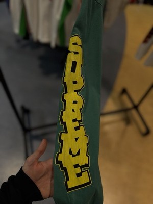 Supreme Cracked Long Sleeve Top Washed Green Size Large NEW 2026