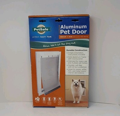 PetSafe Freedom Aluminum Pet Door Medium Dogs Up To 40 Lbs. 8 1/4''x12 1/4'' Flap
