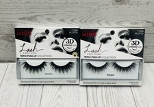 KISS Lash Couture 3D Volume Triple Push Up Brassiere False Lashes 71998 2-Pack
