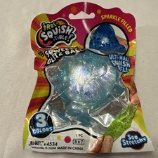 Ja-Ru Squishy Sparkle Blue Sqweezy Glitz Ball...