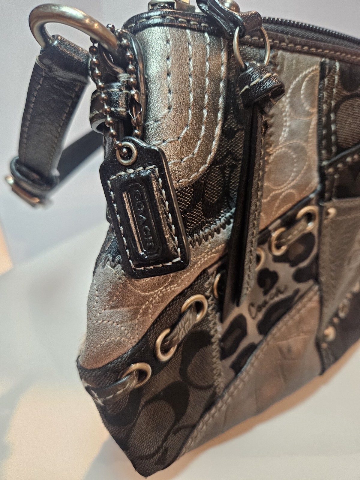 Authentic Coach Patchwork Mini Hobo Shoulder Bag … - image 5