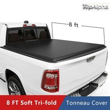 8ft Bed Truck Tonneau Cover For 2002-2025 Dodge Ram 1500 2500 3500 Soft Tri-fold