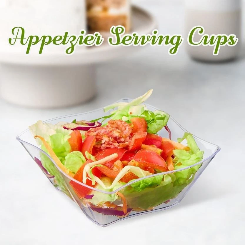 5 oz Mini Dessert Cups with Spoons Plastic Party Disposable Serving Bowls 5 Pack - Image 4 of 4