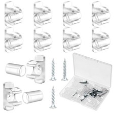 10 Pairs False Drawer Front Clips False Cabinet Front Clips with Screws, Rein...
