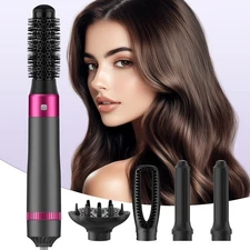 5 in 1 Hot Air Brush Dryer Curler Straightener Volumizer Comb One Step Styler