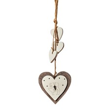 Heart-shaped Wooden Decorative Hanging Handmade Hearts Ornaments for Wedding ...