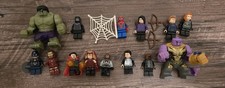 Lote de minifiguras LEGO Marvel: Thanos, Hulk, Bruja Escarlata, Iron Man