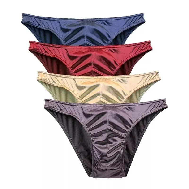 2023 Ropa Interior Multi Pack Para hombres Satén Bikini Calzoncillos Bragas Sedoso Sexy Para Hombre Nuevo Foto 2 de 4