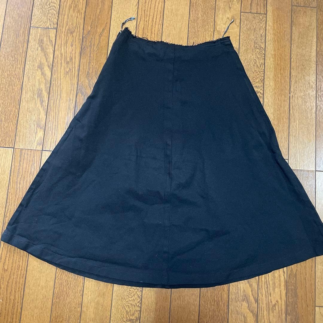 COMME des GARÇONS Black Polyester Flared Skirt St… - image 1