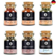 Ankerkraut Grill Set 6 Gewürze, das BBQ Starter-Set für leidenschaftliche G