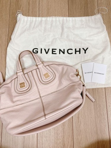Givenchy Nightingale Pale Pink Leather 2WAY Bag w/ Dust Bag Cards