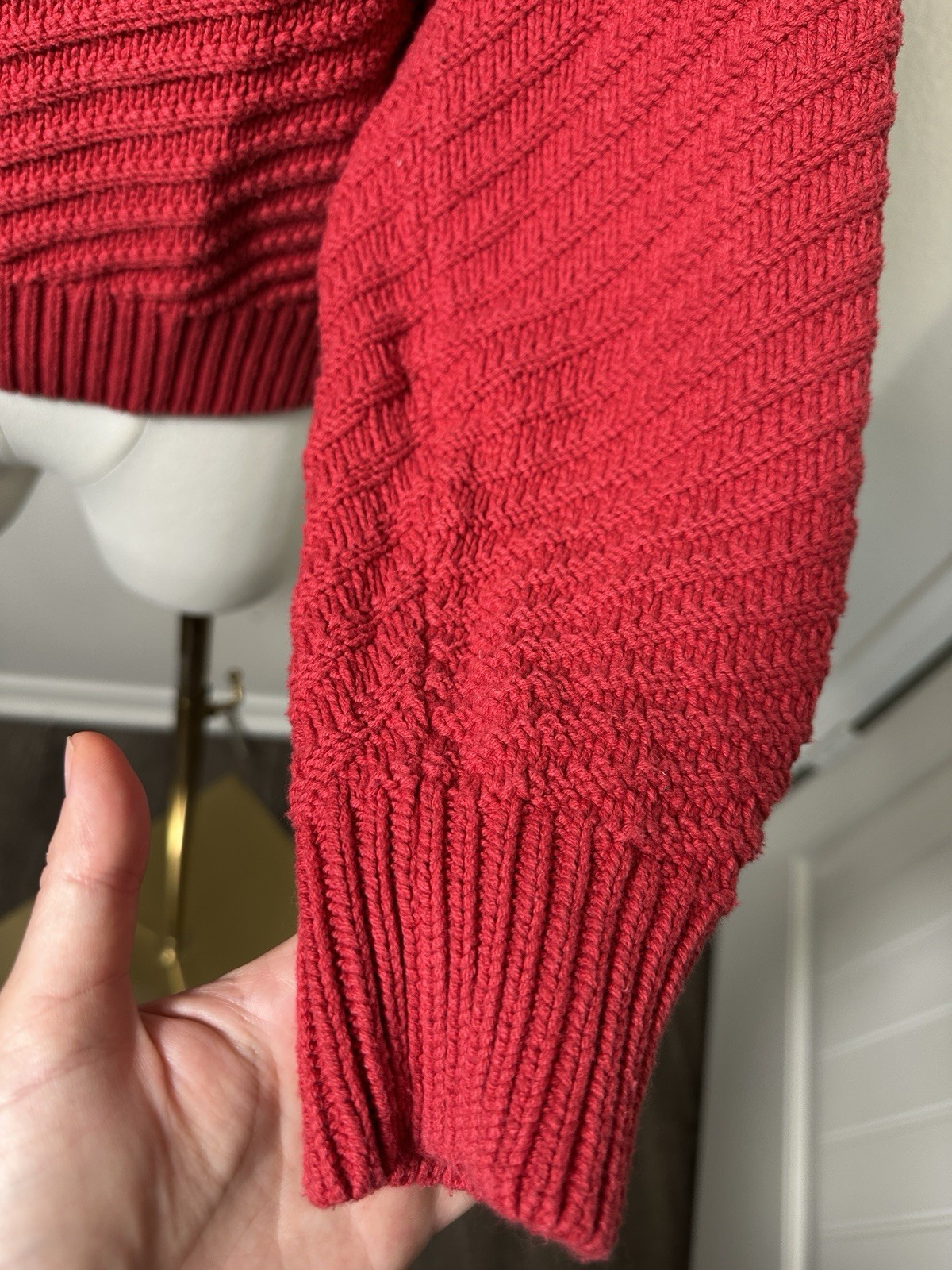 Universal Thread Womens Thick Red Cable Knit Pull… - image 4