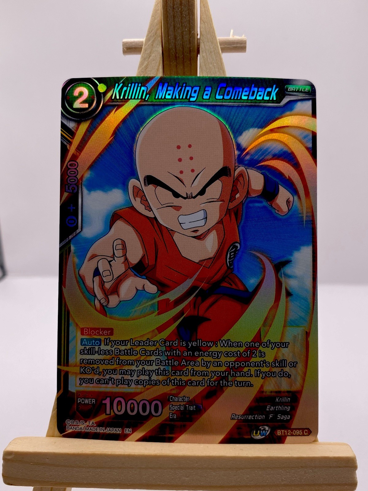 Dragon Ball Super CCG Krillin, Making a Comeback BT12-095 C Foil Anime Card