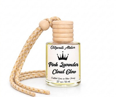 Pink Lavender Cloud Glow | Luxe Hanging Car Diffuser | Soft Lavender & Creamy Va