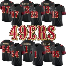Unisex 49ers Black 2025 Rivalries Collection F.U.S.E. Limited Player Jersey NWT
